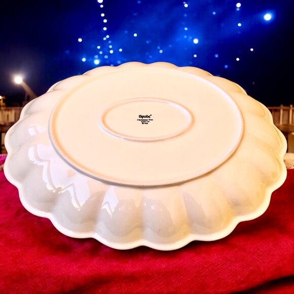 Spode Christmas Tree Oval Fluted Platter Dish Large New - Picture 3 of 12